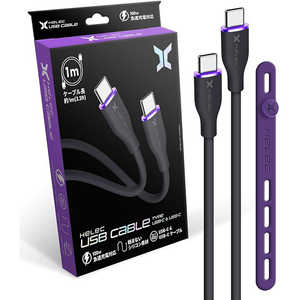 BARIOUS C TO C HELEC USB CABLE 1M BLACK HEL108-CC-BLACK
