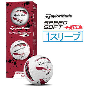 テーラーメイドゴルフ ゴルフボール スピードソフト インク ボール SpeedSoft INK [3球(1スリーブ)] レッド SpeedSoft_INK_RD_3b