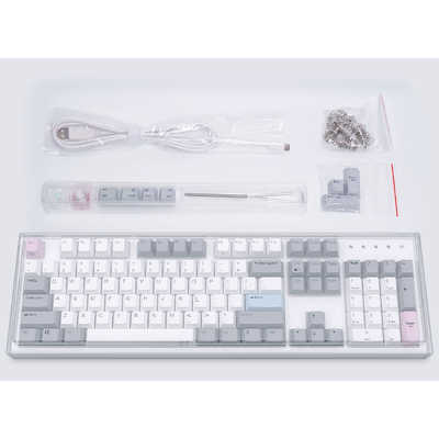NIZ キーボード S104(英語配列) ［有線 /USB］ ホワイト S104EC