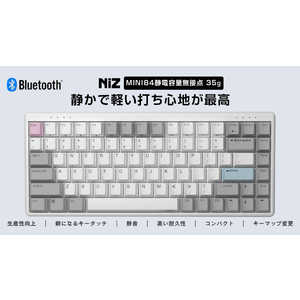 NIZ MINI 84 WHITE Pro 84 Bluetoothб ̵ܡ(US) Υ磻쥹 /BluetoothUSB X84EC-SBle/35gf