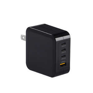 LAZOS AC充電器 窒化ガリウム採用 GaN第3世代 4ポート PD対応 100W ［4ポート /Smart IC対応 /GaN(窒化ガリウム) 採用］ L-AC4-G100B