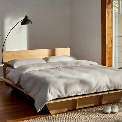 クイーンベッド & マットレス & カバー セット