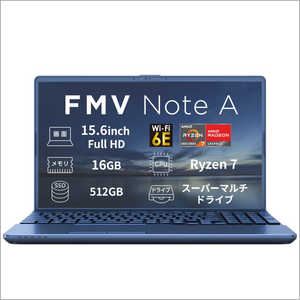 �x�m�� FUJITSU FMV Note A A700-L1 �m15.6�^ / Win11 Home / AMD Ryzen 7 / ������16GB / SSD512GB / Office �I���\�n ���^���b�N�u���[ FMVA700L1L