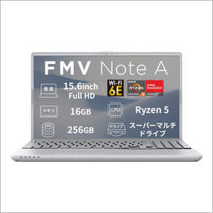 �x�m�� FUJITSU FMV Note A A500-L1 �m15.6�^ / Win11 Home / AMD Ryzen 5 / ������16GB / SSD256GB / Office �I���\�n �t�@�C���V���o�[ FMVA500L1S
