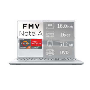 �x�m�� FUJITSU FMV NoteA �m16.0�^ / Win11 Home / AMD Ryzen 5 / �������F16GB / SSD�F512GB / 2026�N6�����f���n �t�@�C���V���o�[ FMVA53L2SA
