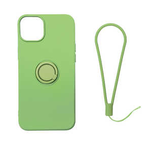 ROYALMONSTER iPhone 14Plus 用シリコン製ケース(リング付・ライムグリーン) Royal Monster(ロイヤルモンスター) RM-14PLSili-LG ROYALMONSTER iPhone 14Plus 用シリコン製ケース(リング付・ライムグリーン) Royal Monster(ロイヤルモンスター) RM-14PLSili-LG