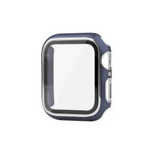 ROYALMONSTER Apple Watch保護カバー40mm(シルバー・ネイビー) NV RM-8170NVSV