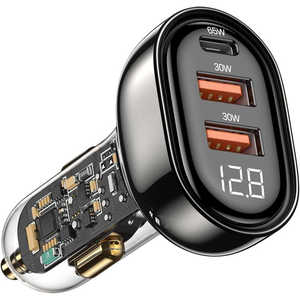 ROYALMONSTER PD＆QC対応125W CAR CHARGER(3ポート) ［3ポート /USB Power Delivery対応］ BK RM-8249-CARPD