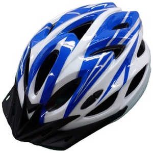 ROYALMONSTER 自転車用ヘルメット(フリーサイズ：頭囲：約59～67cm) ホワイト×ブルー RM-HELMET