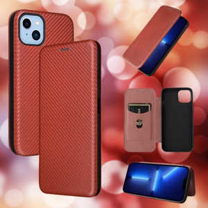 ROYALMONSTER iPhone 14Plus 用カーボンファイバー製手帳型ケース RD RM-14PLCb-RD ROYALMONSTER iPhone 14Plus 用カーボンファイバー製手帳型ケース RD RM-14PLCb-RD