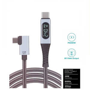 ROYALMONSTER ]USB4.0ΉP[uL1.2m mUSB Power DeliveryΉn RM-8369CABLE-L