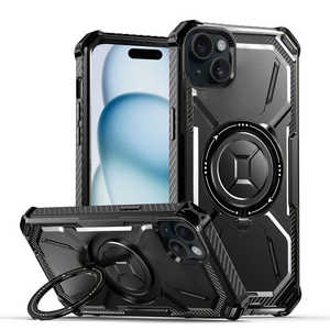 ROYALMONSTER iPhone 15 MagSafe対応ケース GEAR-X PRO BK RM-7808i15BK