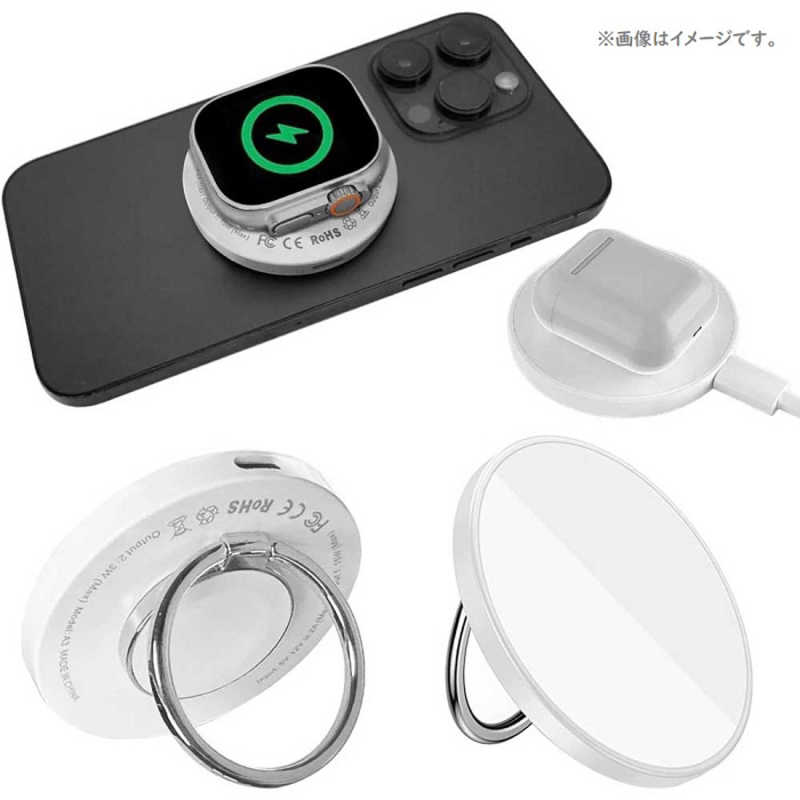 ROYALMONSTER ROYALMONSTER MagSafe対応 2in1 コンパクトワイヤレス充電器 ［Quick Charge対応 /1ポート /7.5W］ WH RM-2269WH RM-2269WH