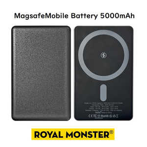 ROYALMONSTER MagSafeΉoCobe[ 5000mAh mUSB Power DeliveryΉ /1|[gn BK RM-1853BK