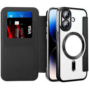 ROYALMONSTER iPhone16 Plus MagSafe対応 手帳型ケース BK RM-16MGPL-BK ROYALMONSTER iPhone16 Plus MagSafe対応 手帳型ケース BK RM-16MGPL-BK