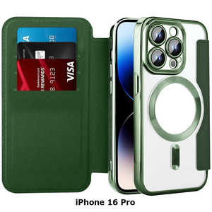 ROYALMONSTER iPhone16 Pro MagSafe対応 手帳型ケース DG RM-16MGPR-DG ROYALMONSTER iPhone16 Pro MagSafe対応 手帳型ケース DG RM-16MGPR-DG