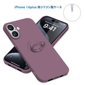 ROYALMONSTER iPhone 16 Plus シリコン製ケース リング付 YE RM-16PLSili-PU ROYALMONSTER iPhone 16 Plus シリコン製ケース リング付 YE RM-16PLSili-PU