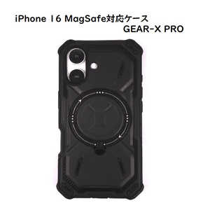 ROYALMONSTER iPhone 16 MagSafe対応ケース GEAR-X PRO BK RM-7808-16BK ROYALMONSTER iPhone 16 MagSafe対応ケース GEAR-X PRO BK RM-7808-16BK
