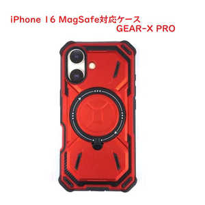 ROYALMONSTER iPhone 16 MagSafe対応ケース GEAR-X PRO RD RM-7808-16RD ROYALMONSTER iPhone 16 MagSafe対応ケース GEAR-X PRO RD RM-7808-16RD