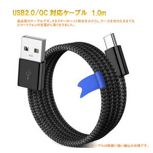 ROYALMONSTER USB2.0QCб֥1.0m(֥å) Quick Chargeб BK RM-99BKAC-1.0m