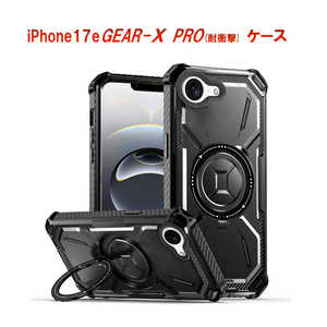 ROYALMONSTER iPhone 17e MagSafe�Ή��P�[�X GEAR-X PRO BK RM-7808-17eBK