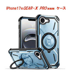 ROYALMONSTER iPhone 17e MagSafe�Ή��P�[�X GEAR-X PRO BL RM-7808-17eBL