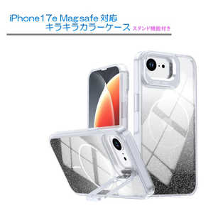 ROYALMONSTER iPhone 17e �p Magsafe�Ή� ���炫��J���[ �N���A�P�[�X BK RM-8294e-BK