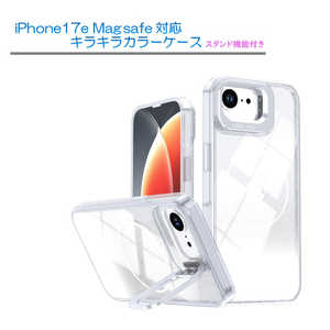 ROYALMONSTER iPhone 17e �p Magsafe�Ή� ���炫��J���[ �N���A�P�[�X WH RM-8294e-WH