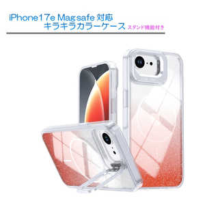 ROYALMONSTER iPhone 17e �p Magsafe�Ή� ���炫��J���[ �N���A�P�[�X RD RM-8294e-RD