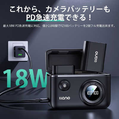 LLANO デュアル カメラバッテリー急速充電器 NP-FZ100用 CHARGER