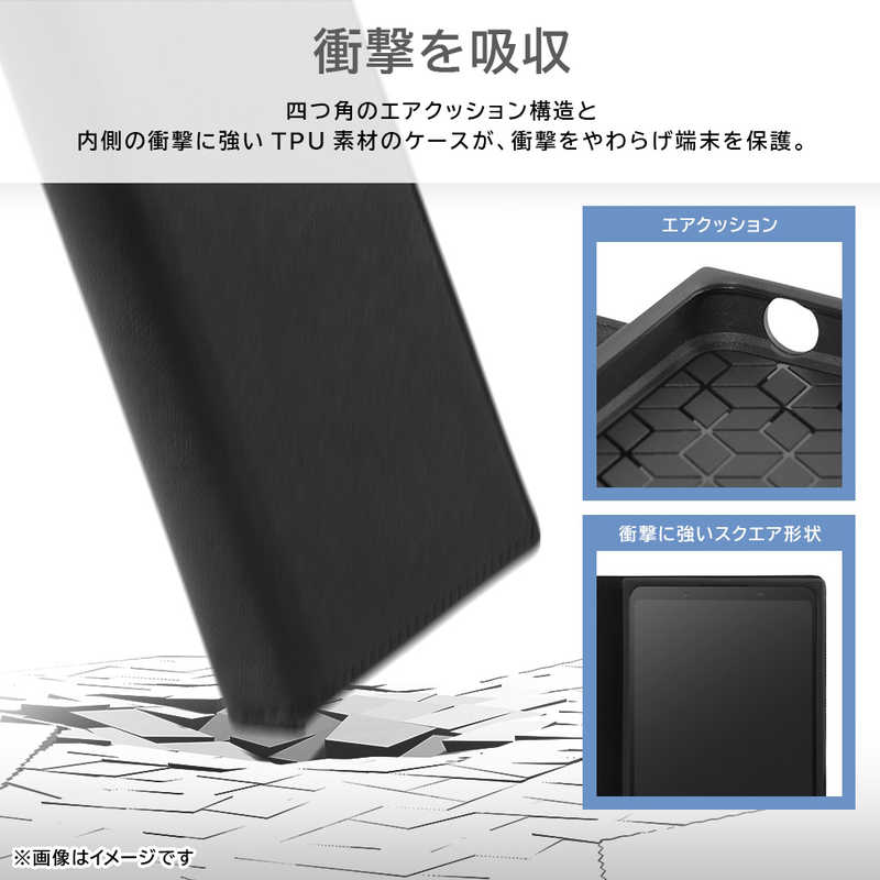 INGREM INGREM Xperia 10 V 耐衝撃 手帳型レザーケース KAKU Durable トープ/ライトグレー IN-RXP10M5TBC9/TGR IN-RXP10M5TBC9/TGR