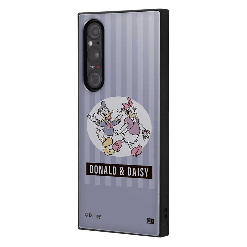 INGREM INGREM Xperia 1 V 『ディズニーキャラクター』耐衝撃ハイブリッドケース ドナルド＆デイジー 80年代 IQDXP1M5K3TBDDD1 IQDXP1M5K3TBDDD1
