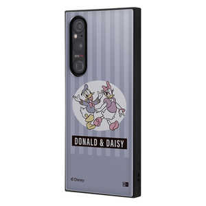 INGREM Xperia 1 V 『ディズニーキャラクター』耐衝撃ハイブリッドケース ドナルド＆デイジー 80年代 IQDXP1M5K3TBDDD1