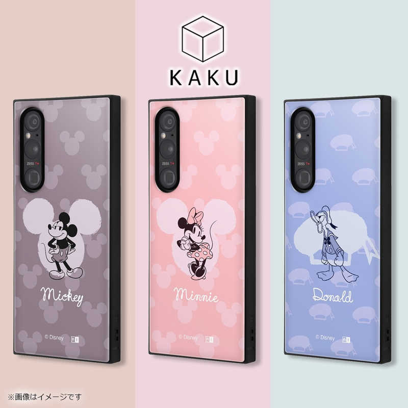 INGREM INGREM Xperia 1 V 『ディズニーキャラクター』耐衝撃ハイブリッドケース ミニーマウス ピンク IQDXP1M5K3TBMN15 IQDXP1M5K3TBMN15