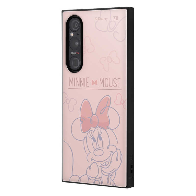 INGREM INGREM Xperia 1 V 『ディズニーキャラクター』耐衝撃ハイブリッドケース ミニーマウスとリボン IQDXP1M5K3TBMN19 IQDXP1M5K3TBMN19