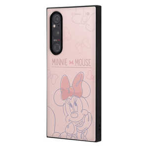 INGREM Xperia 1 V 『ディズニーキャラクター』耐衝撃ハイブリッドケース ミニーマウスとリボン IQDXP1M5K3TBMN19