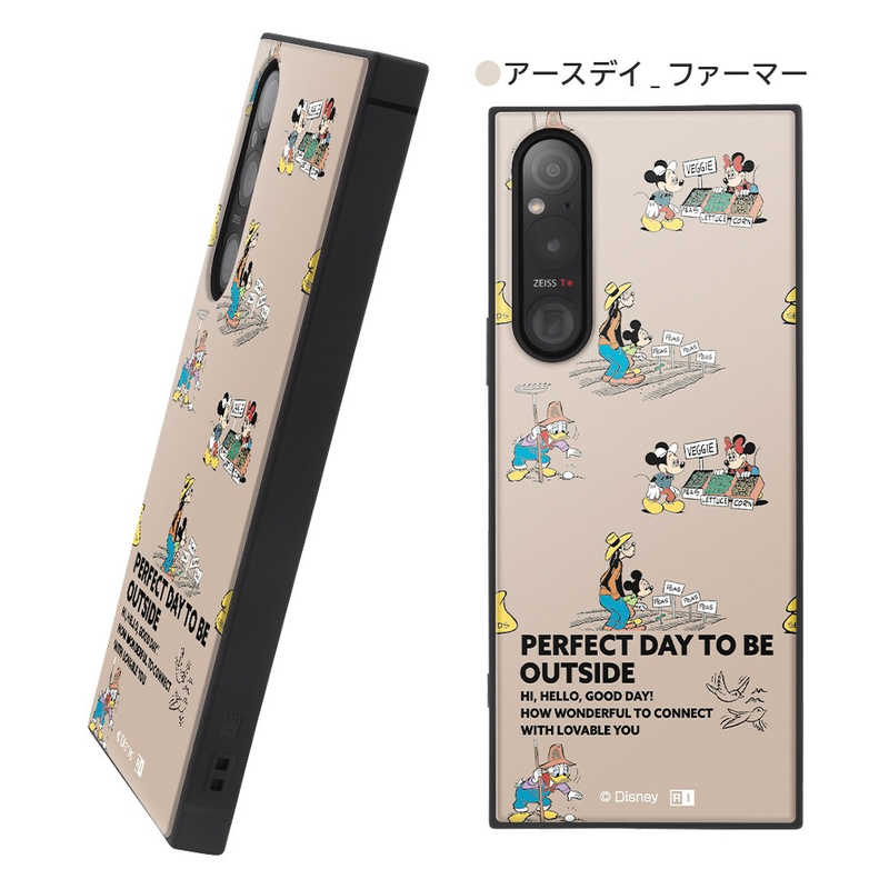 INGREM INGREM Xperia 1 V 『ディズニーキャラクター』耐衝撃ハイブリッドケース アースデイ ファーマー IQDXP1M5K3TBMAF5 IQDXP1M5K3TBMAF5