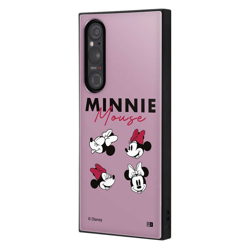 INGREM INGREM Xperia 1 V 『ディズニーキャラクター』耐衝撃ハイブリッドケース ミニーマウス フェイス IQDXP1M5K3TBMN7 IQDXP1M5K3TBMN7