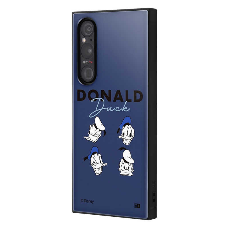 INGREM INGREM Xperia 1 V 『ディズニーキャラクター』耐衝撃ハイブリッドケース ドナルドダック フェイス IQDXP1M5K3TBDD5A IQDXP1M5K3TBDD5A
