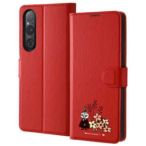 INGREM Xperia 1 V 『ムーミン』耐衝撃 手帳型レザーケースマグネット リトルミイとお花 3 IJ-AXP1M5ELC1R/MT47