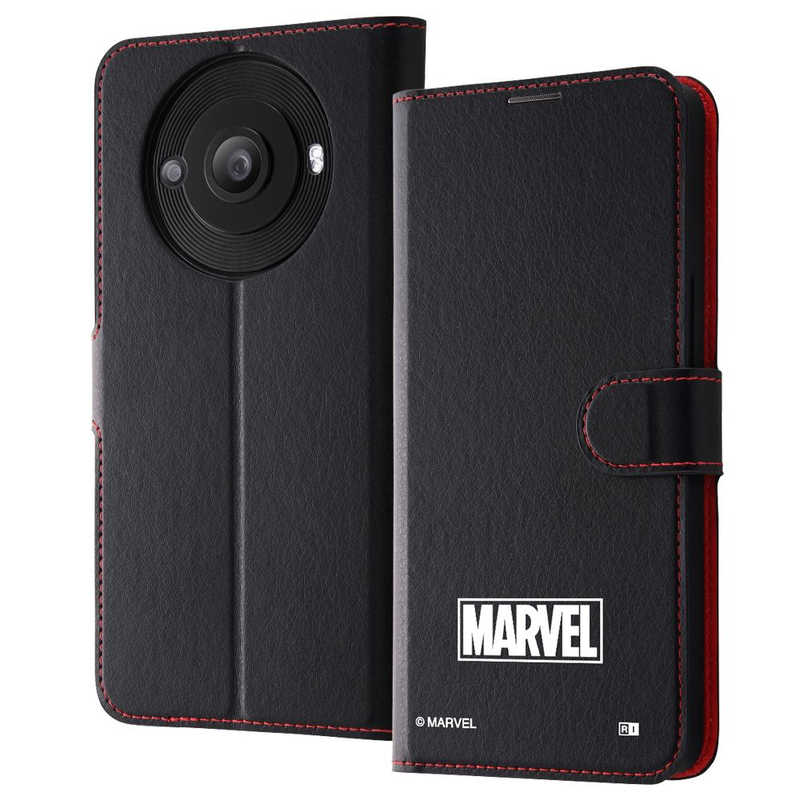 INGREM INGREM AQUOS R8 pro 『マーベル』耐衝撃 手帳型レザーケースマグネット マーベルロゴ 3  IJ-DMAQF1ELC1BR/MV5 IJ-DMAQF1ELC1BR/MV5