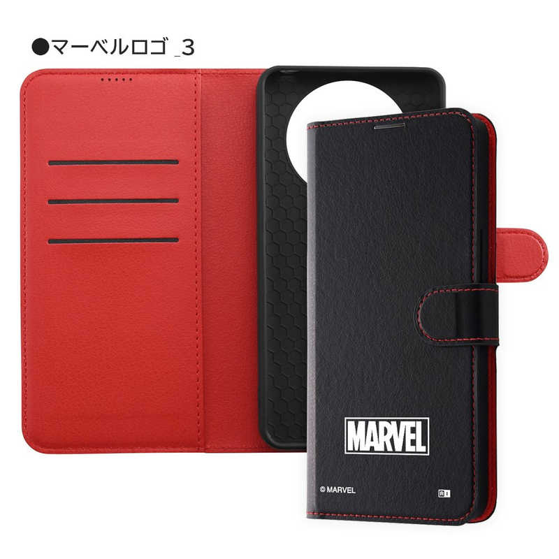INGREM INGREM AQUOS R8 pro 『マーベル』耐衝撃 手帳型レザーケースマグネット マーベルロゴ 3  IJ-DMAQF1ELC1BR/MV5 IJ-DMAQF1ELC1BR/MV5