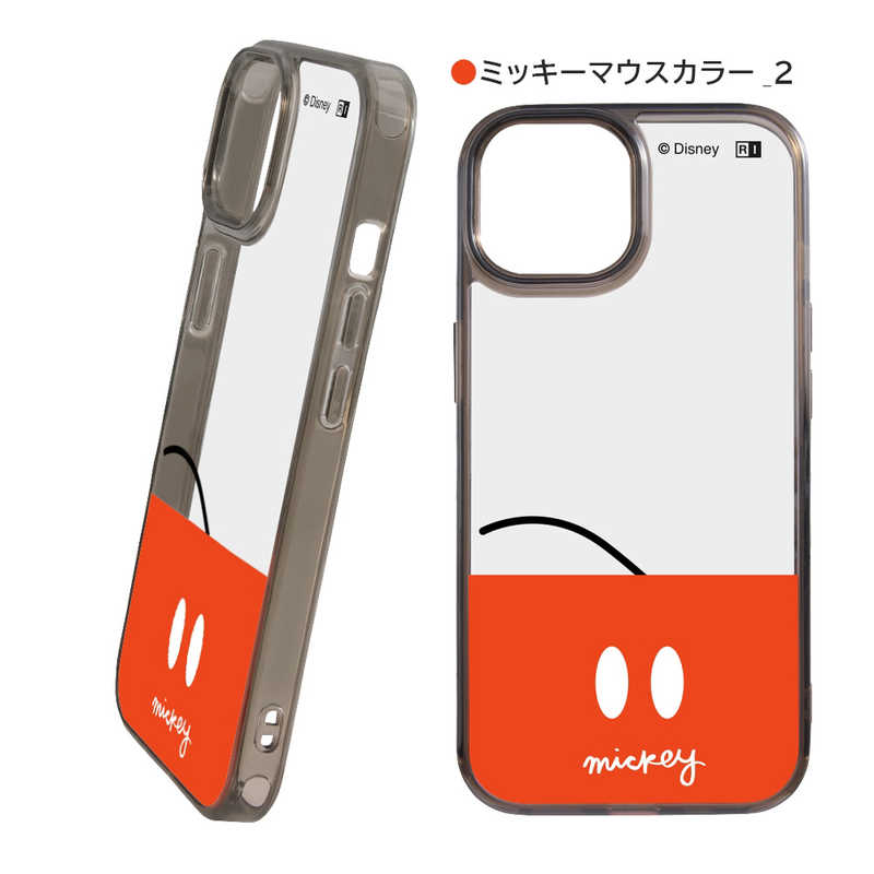 INGREM INGREM iPhone 15 ディズニー ハイブリッドケース Charaful Multi ミッキーマウスカラー 2 IN-DP41UC2/MK27 IN-DP41UC2/MK27