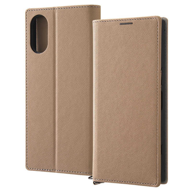 INGREM INGREM Xperia 5 V 耐衝撃 手帳型レザーケース KAKU Durable トープ/ライトグレー IN-RXP5M5TBC9/TGR IN-RXP5M5TBC9/TGR