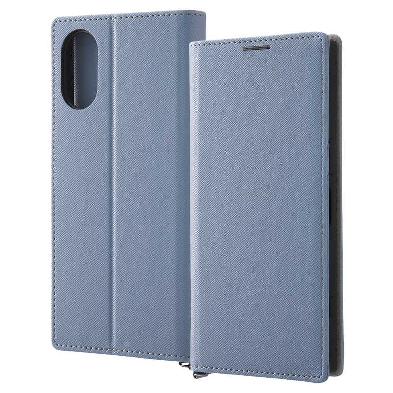 INGREM INGREM Xperia 5 V 耐衝撃 手帳型レザーケース KAKU Durable ブルー/ライトグレー IN-RXP5M5TBC9/AGR IN-RXP5M5TBC9/AGR