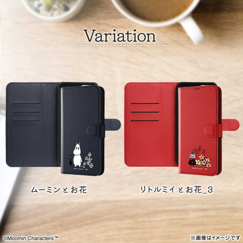 INGREM INGREM iPhone15 Plus ムーミン 手帳型レザーケース シンプル マグネット リトルミイとお花 3 IJ-AP43ELC1R/MT47 IJ-AP43ELC1R/MT47