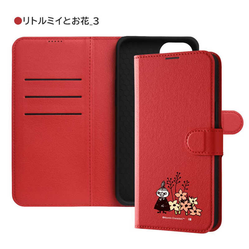 INGREM INGREM iPhone15 Plus ムーミン 手帳型レザーケース シンプル マグネット リトルミイとお花 3 IJ-AP43ELC1R/MT47 IJ-AP43ELC1R/MT47
