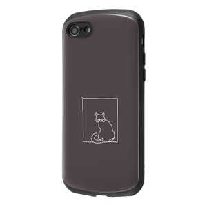 INGREM iPhone SE(第3世代)/ SE(第2世代)/ 8/ 7 超！ 保護ケース MiA-collection/ イングレム ネコ/グレー IN-CP45AC4/NK1