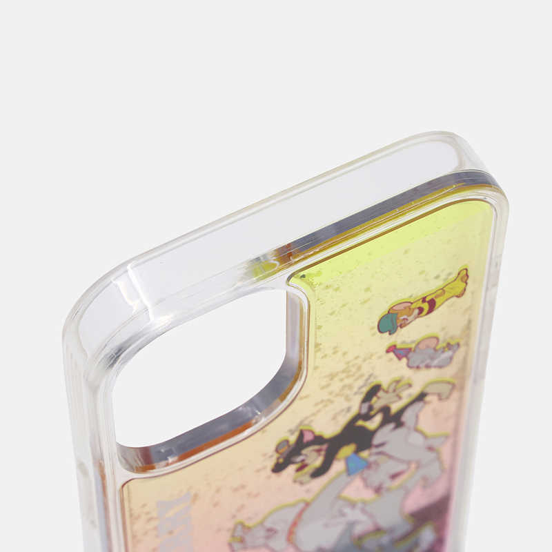 INGREM INGREM iPhone 16(6.1インチ) トムとジェリー/ 衝撃吸収 バンパー 動く キラキラ ラメ グリッターケース/ イングレム IJ-WP46LG1S/TJ45 IJ-WP46LG1S/TJ45