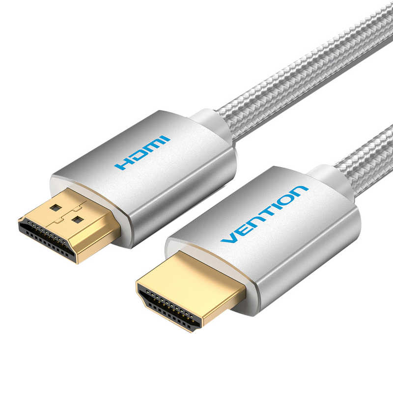 VENTION VENTION 0.75m HDMIケーブル コットン編み メタルタイプ ［0.75m /HDMI⇔HDMI /スタンダードタイプ /イーサネット対応］ シルバーグレー AA-0904 AA-0904